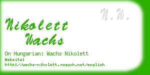 nikolett wachs business card